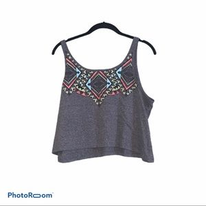 Billabong Grey Crop top Size Medium